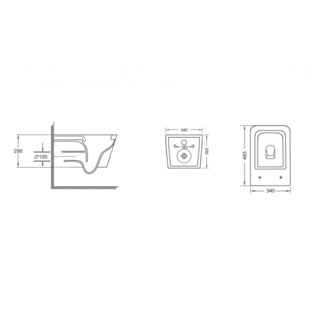 Унитаз подвесной Grossman GR Белый глянцевый GR-4404SQ Унитаз подвесной Grossman GR Белый глянцевый GR-4404SQ — изображение 6