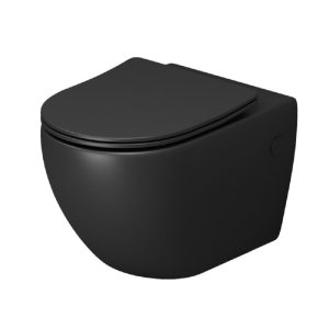 Унитаз подвесной Grossman Color с крышкой-сиденье Черный матовый GR-4411BMSQ