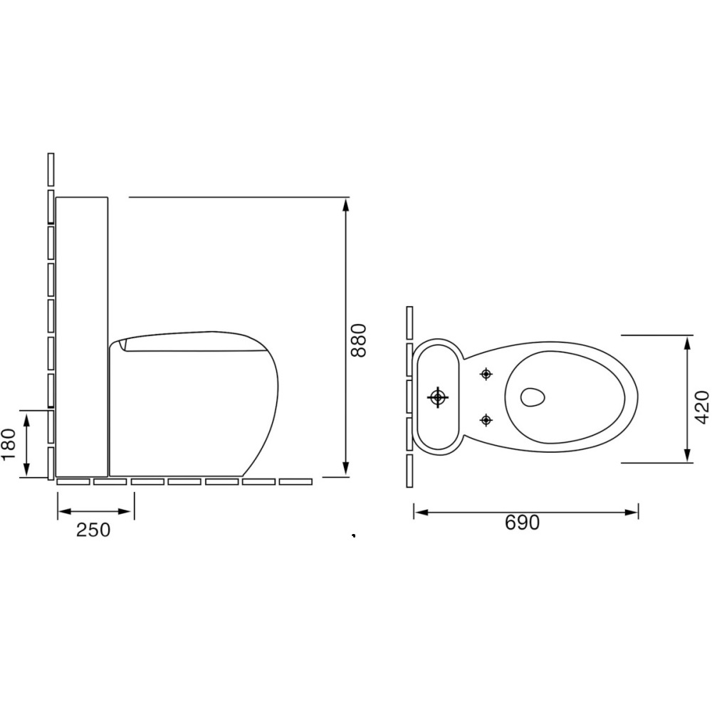 Унитаз-моноблок Grossman Solis Белый глянцевый GR-4424 Унитаз-моноблок Grossman Solis Белый глянцевый GR-4424 — изображение 6