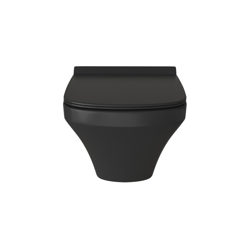 Унитаз подвесной Grossman Color с крышкой-сиденье Черный матовый GR-4440BMS Унитаз подвесной Grossman Color с крышкой-сиденье Черный матовый GR-4440BMS — изображение 2