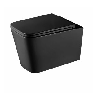 Унитаз подвесной Grossman Tornado с крышкой-сиденье Черный матовый GR-4441BMSQ