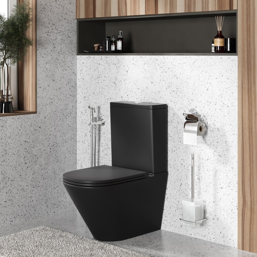 Унитаз-компакт Grossman Tornado Черный матовый GR-4449BMSQ Унитаз-компакт Grossman Tornado Черный матовый GR-4449BMSQ — изображение 4