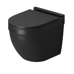 Унитаз подвесной Grossman Tornado с крышкой-сиденье Черный матовый GR-4483BMSQ