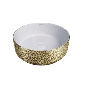 Раковина накладная Grossman Color 36 Золото / Белый GR-5010GW Раковина накладная Grossman Color 36 Золото / Белый GR-5010GW
