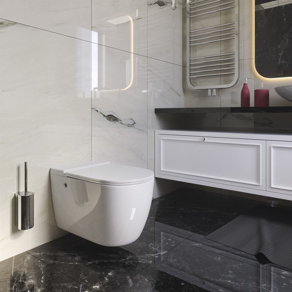 Унитаз подвесной Grossman Impuls с крышкой-сиденье Белый глянцевый GR-5502 Унитаз подвесной Grossman Impuls с крышкой-сиденье Белый глянцевый GR-5502 — изображение 4