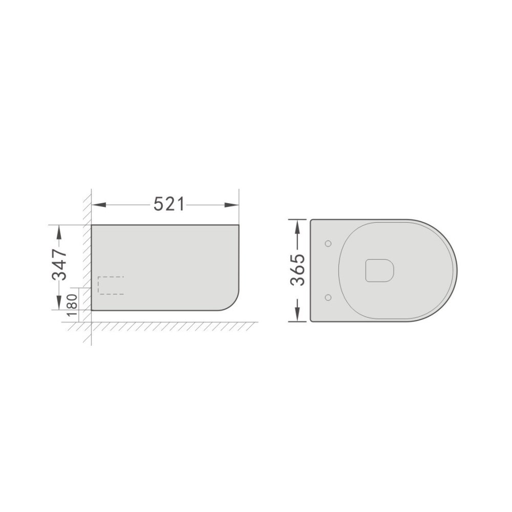 Унитаз подвесной Grossman Thin Rim с крышкой-сиденье Белый глянцевый GR-5602S Унитаз подвесной Grossman Thin Rim с крышкой-сиденье Белый глянцевый GR-5602S — изображение 5