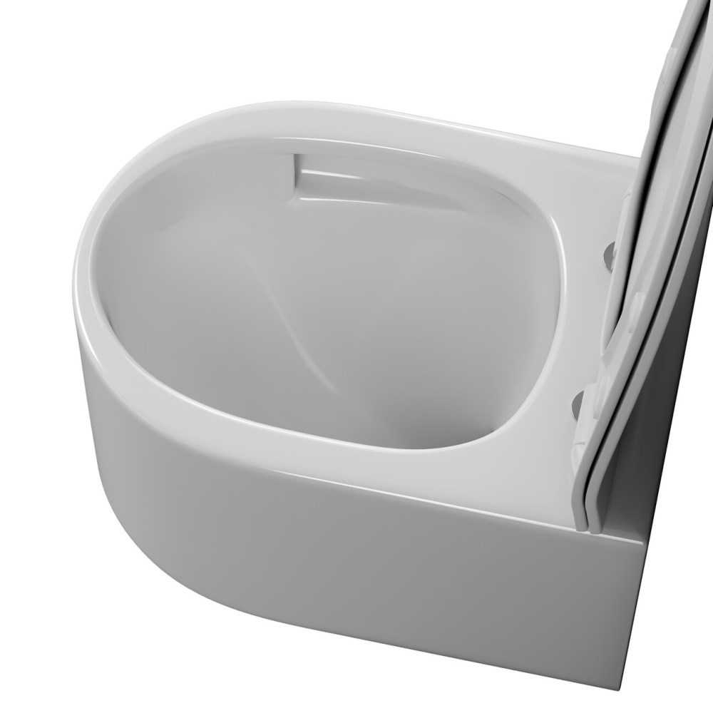 Унитаз подвесной Grossman Thin Rim с крышкой-сиденье Белый глянцевый GR-5606SQ Унитаз подвесной Grossman Thin Rim с крышкой-сиденье Белый глянцевый GR-5606SQ — изображение 2