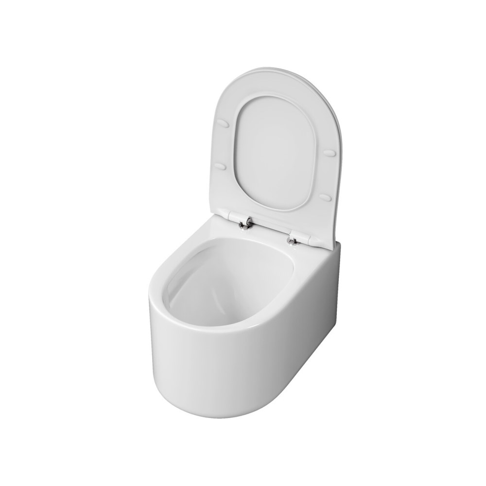 Унитаз подвесной Grossman Thin Rim с крышкой-сиденье Белый глянцевый GR-5606SQ Унитаз подвесной Grossman Thin Rim с крышкой-сиденье Белый глянцевый GR-5606SQ — изображение 3