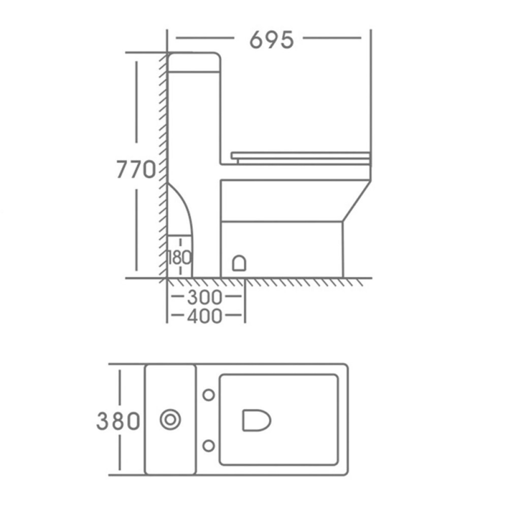 Унитаз-моноблок Knois KN618 Белый глянцевый KN6184000 Унитаз-моноблок Knois KN618 Белый глянцевый KN6184000 — изображение 2