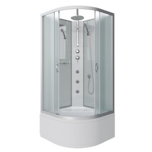 Ванна акриловая 1MarKa Modern 170х75 Белый 01мод1775 Душевая кабина Niagara Classic 80х80 Хром / Матовое NG-2307-14BKTG