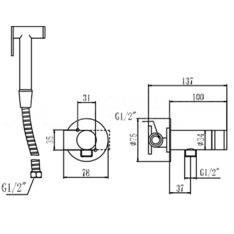 Душ гигиенический Savol со смесителем Хром глянцевый S-FXQ001H Душ гигиенический Savol со смесителем Хром глянцевый S-FXQ001H — изображение 2