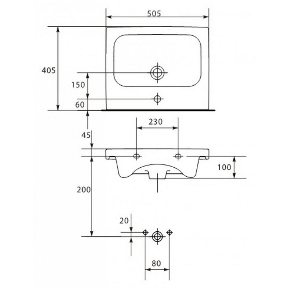 Раковина мебельная Cersanit Colour 50 Белый S-UM-COL50/1-w Раковина мебельная Cersanit Colour 50 Белый S-UM-COL50/1-w — изображение 3