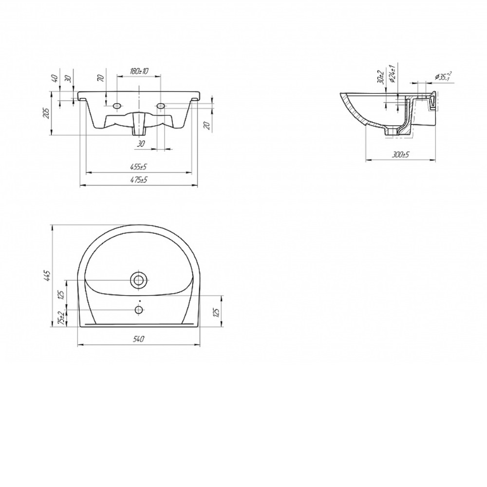 Раковина мебельная Cersanit Erica 54 Белый глянцевый S-UM-ERI55/1-w Раковина мебельная Cersanit Erica 54 Белый глянцевый S-UM-ERI55/1-w — изображение 4