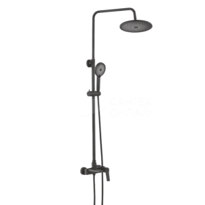 Душевая система Shevanik S83 с изливом Черный матовый S8336H