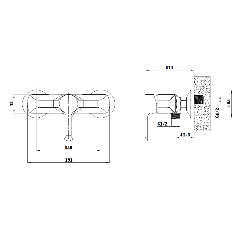 Смеситель для душа Esko Sorrento Хром / Белый SR 80W Смеситель для душа Esko Sorrento Хром / Белый SR 80W — изображение 2