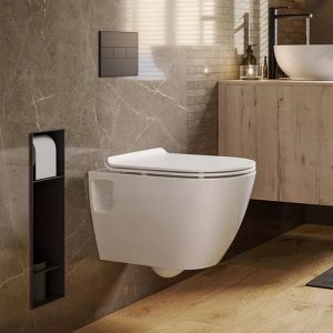 Унитаз подвесной Sanita Luxe Art Rimless Slim с крышкой-сиденье Белый глянцевый WC.WH/Art/SlimDM.Rim/WHT.G/S1